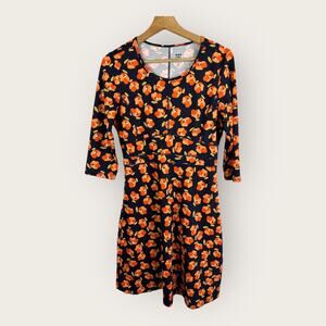 Title Nine Womens size Small Dream Retro 50s Floral 3/4 Sleeve Athleisure Dress